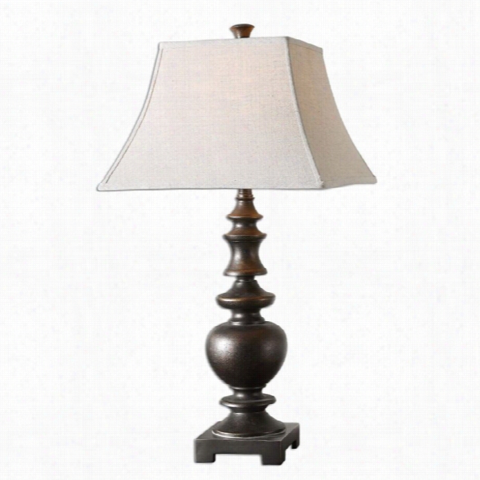 Uttermost Verrone Lightly Distressed Table Lamp In Dar Bronze