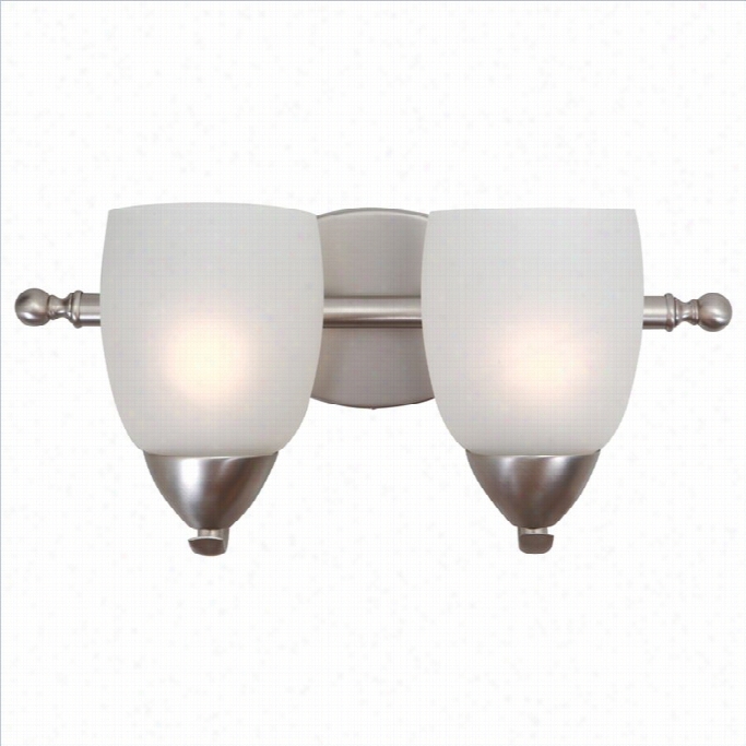 Yosemite Ohme Decor Miror Lke 2 Lughts Vanity Lights In Brush Nickel