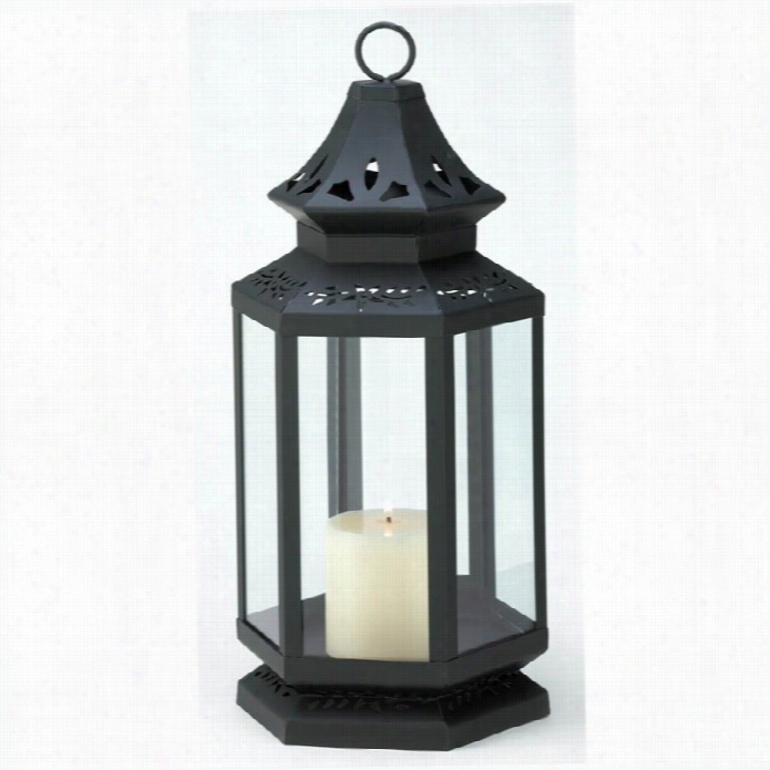 Zinggz And Thingz Large Stagecoach Lantern In Black