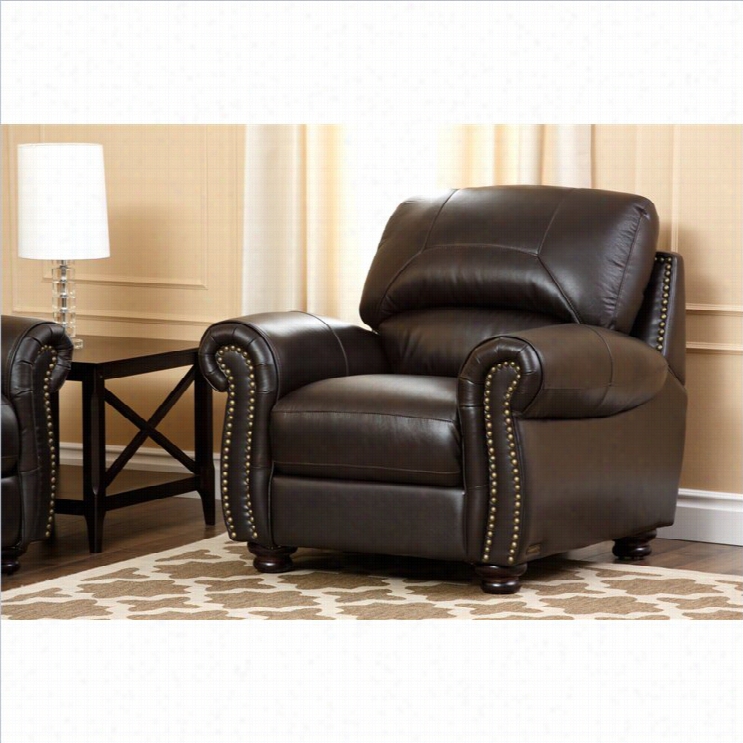 Abbyson Living Berneen Leather Arm Chair In Brown