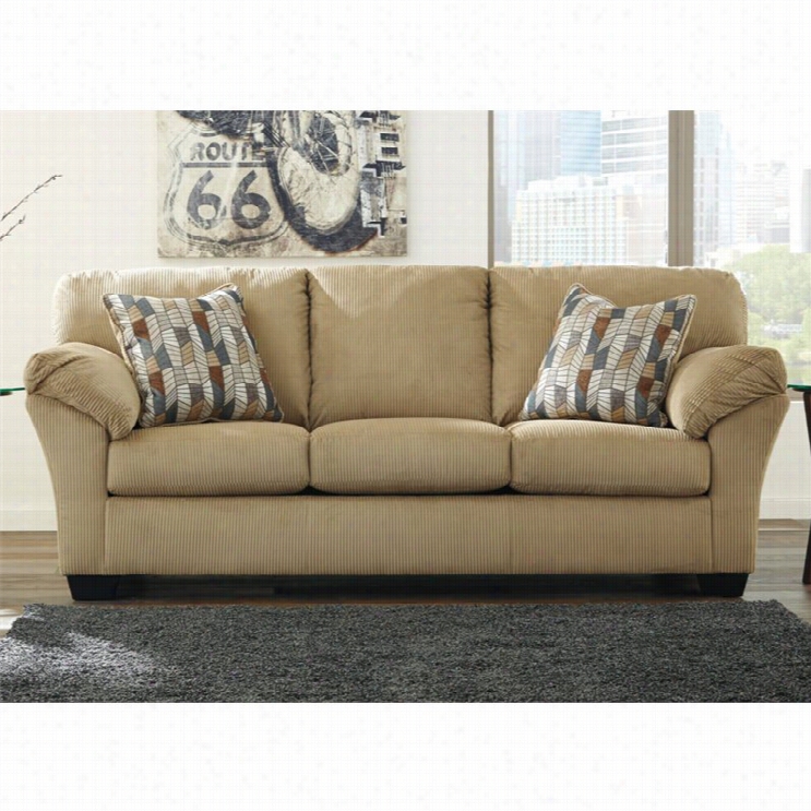 A5hley Aluria Fabric Sofa In  Mocha