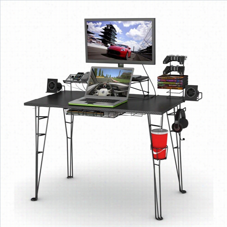 Atlantic Inc Gaming Desk And Task Chair Set In Black