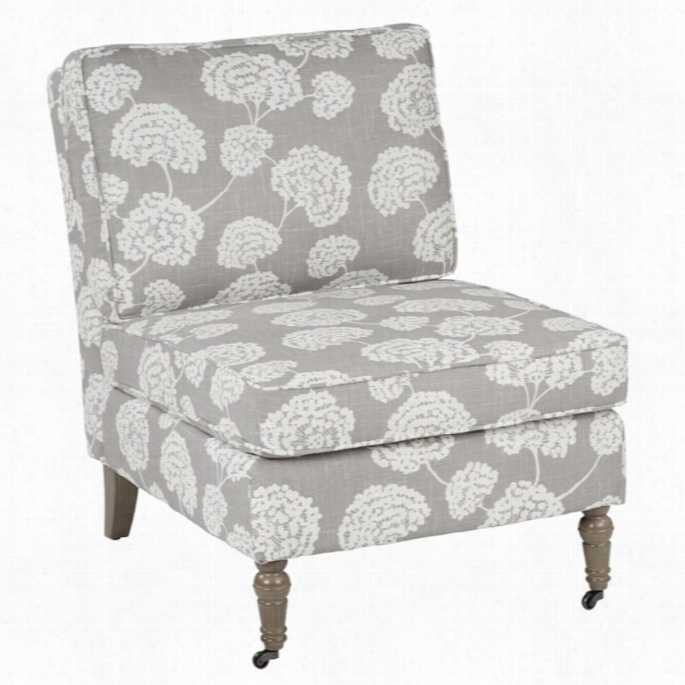 Avenue Six Madrid Accent Chair With Solid Wood Caster Lsgs In Grey