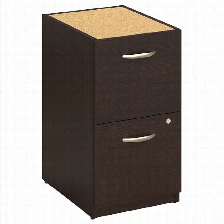 Bush Bbf Series C Elite 16w 2 Drawer Pedestal In Mocha Cherry