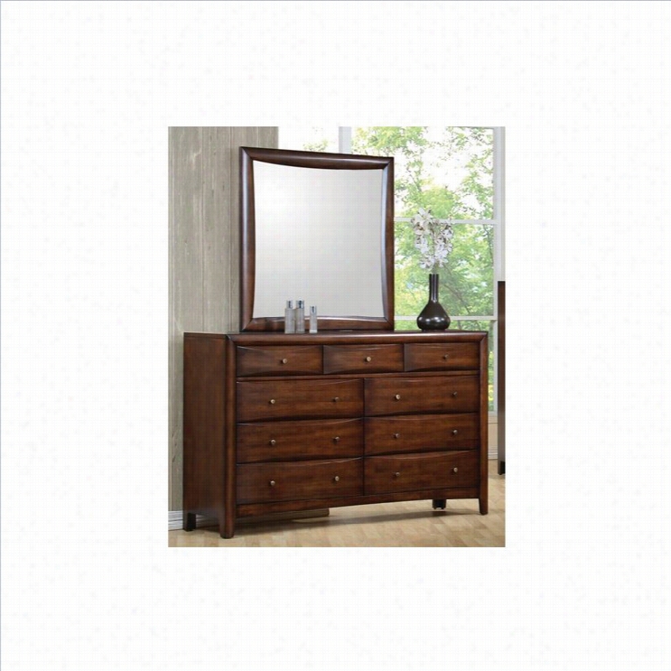 Cosater Hillary And Scottsdale Dresser And Mieror Set In Wrm Brown