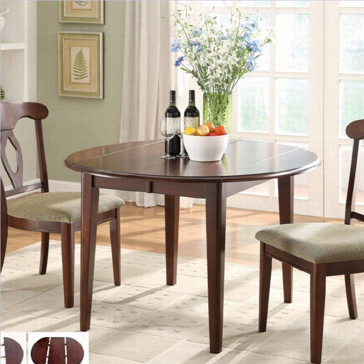 Coaster Liam Oval Top Formal Dining Table In Cherry