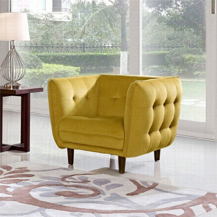 Diamond Sofa Venice Fabricc Accent Chair In Yellow