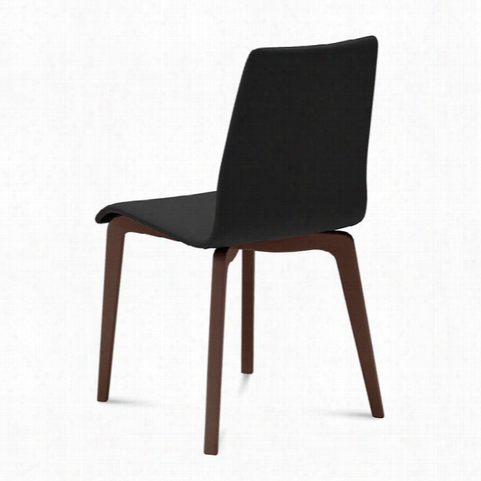 Domitalia Jude Dining Chair In Skill Black And Chocolate