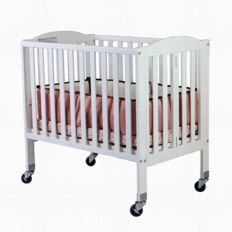 Dream On M E 2-in-1 Fold Ing Birch Portable Crib In White