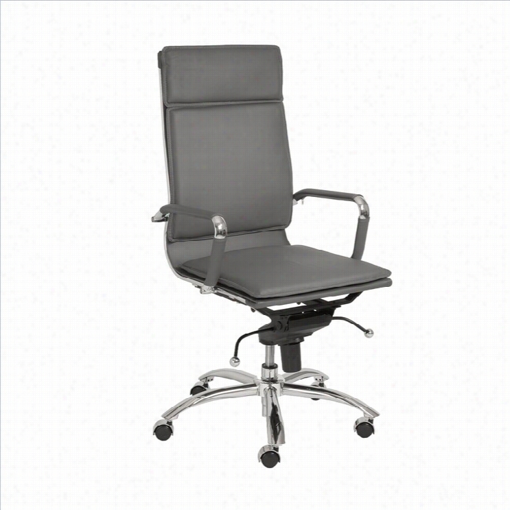 Eurostyle Gunar Pro High Back Office Chair In Gr Ay/chrome