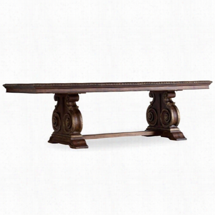 Hooker Funiture Adagio Rectangular Pedestal Dining Table With Leaves