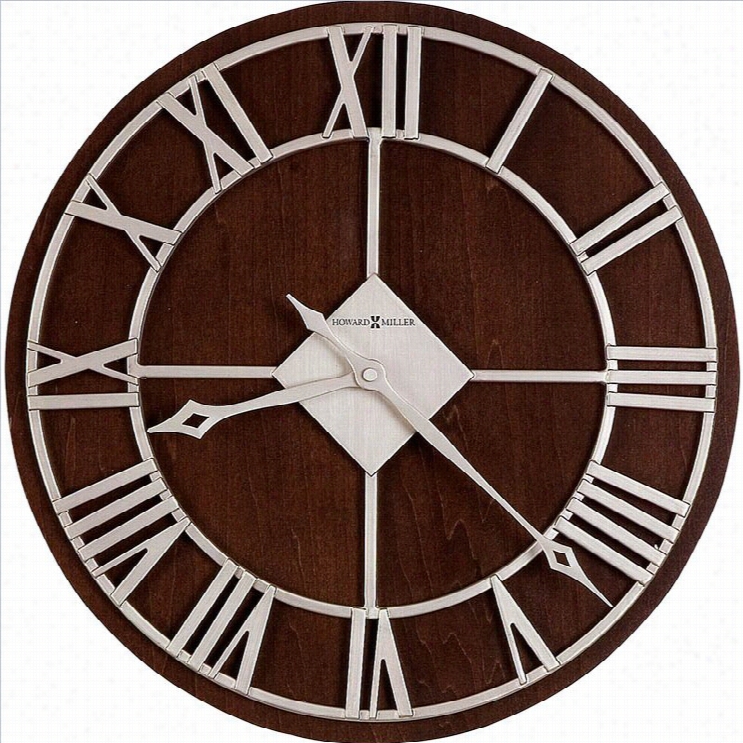 H Oward Miller Prichard 15 Wall Clock In Satin Nickel Finish
