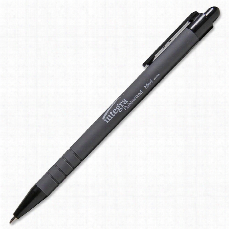 Integra Rubber Barrel Retractable Ballpoint  Pen