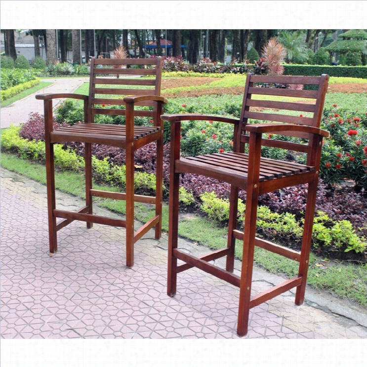 International Caravan Paldjalw Patio Bar Stool (set Of 2)