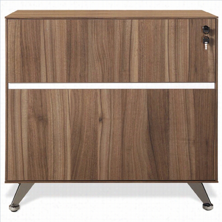 Jesper Off Ice 300 Collection Lateral File Cabinet In Walnut