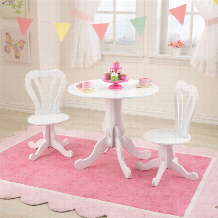 Kidkraft Parlor Table And 2 Cchair Set In White