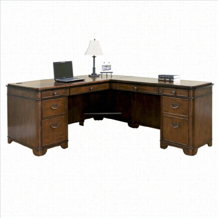 Martni Furnitur Kensiington Dsek For  Right Hand Facing Returni N Warm Fruitwood