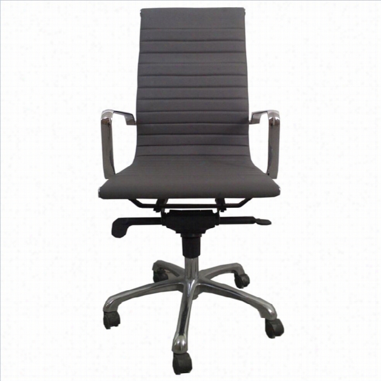 Moe's Omega High Backward Office Chair In Gray