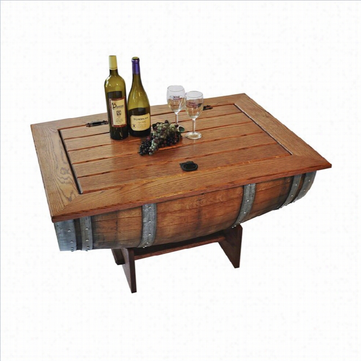 Nwap East Collection Wine Barrel Coffee Table