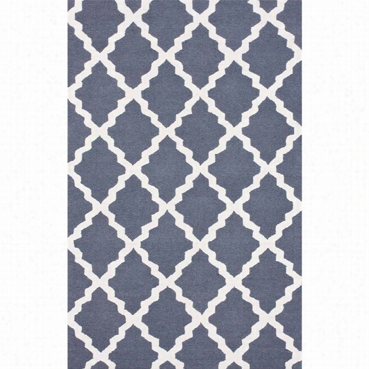 Nuloom 5'  X 8' Hand Hooked Marrkechh Tre Llis Rug In Blue Gray