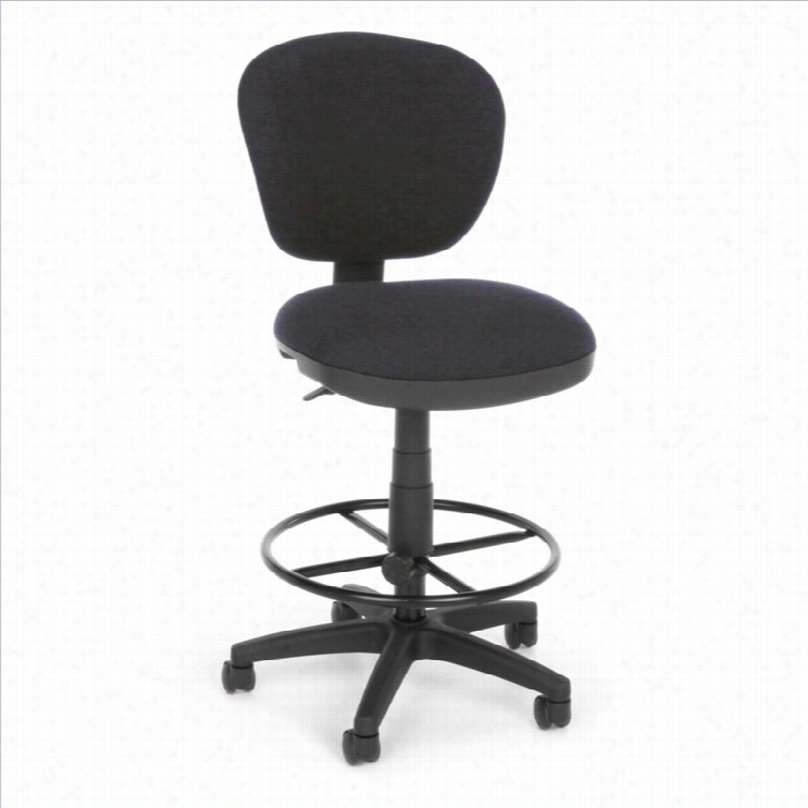 Ofm Lite Use Computer Drafting Office Chair With Drafting Kit In Grey