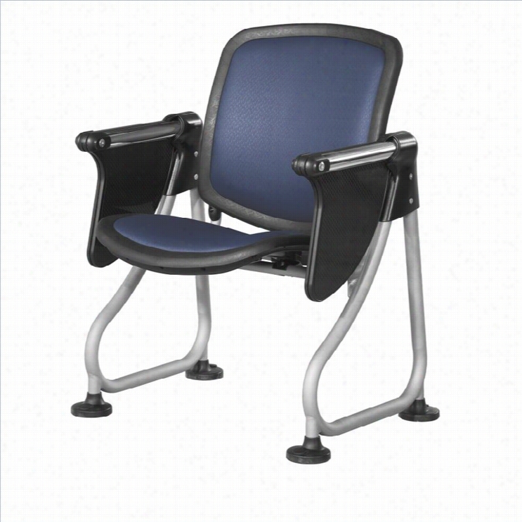 Ofm Readylink Row Starter Reception Chair With Tablet In Blue