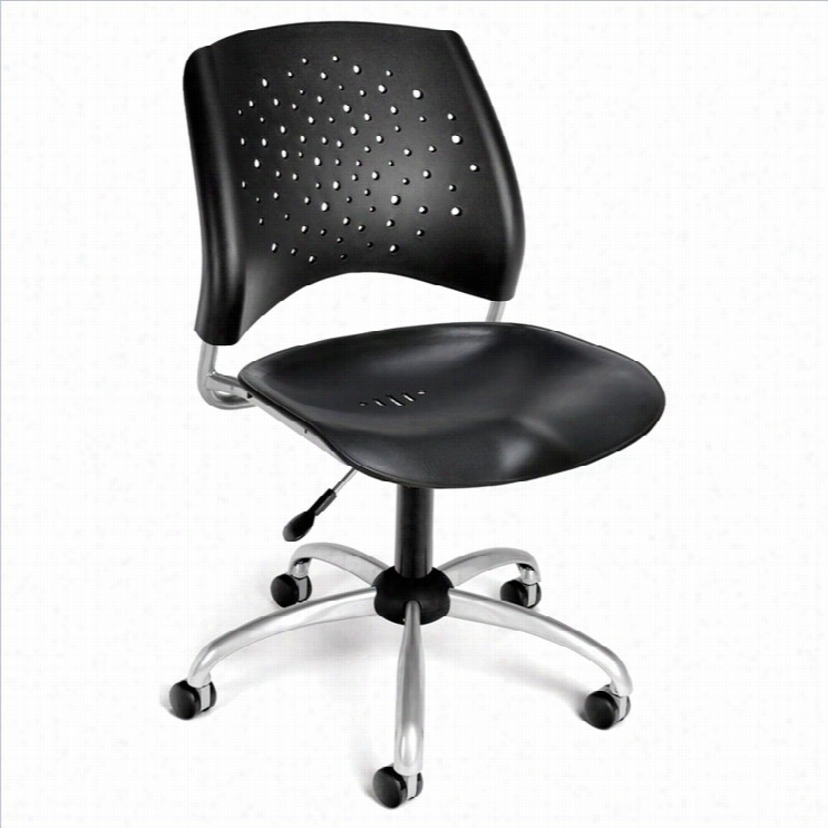Ofm Star Swivel Plastoc Place Of Business Chair In Black