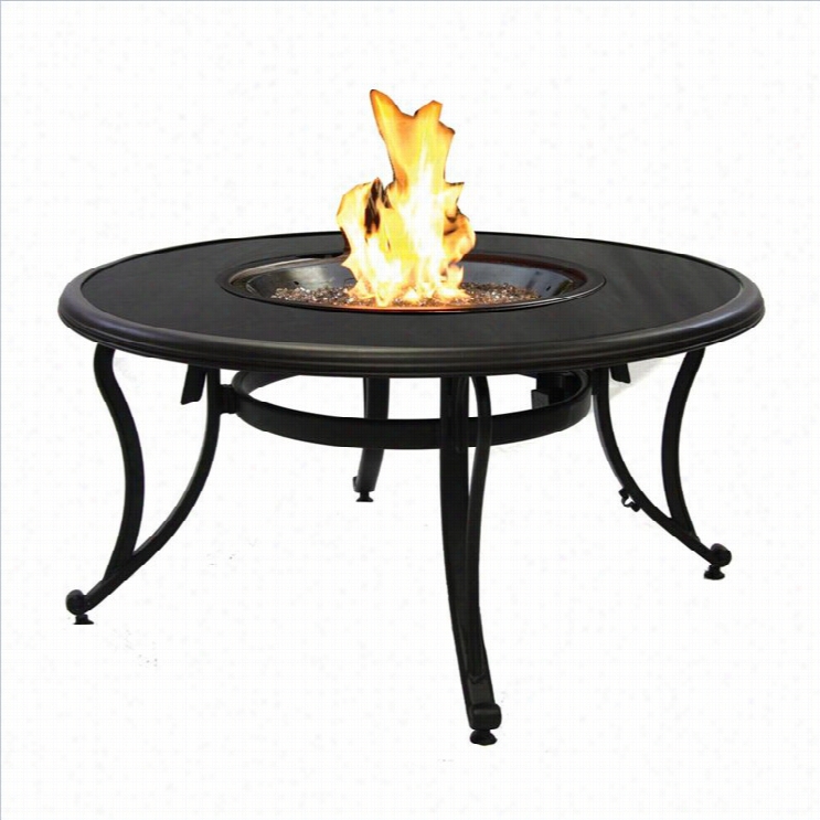 Outdoor Gretaroom Company 42 Forest Burning Metal Firepit With Black Gl Ass Top