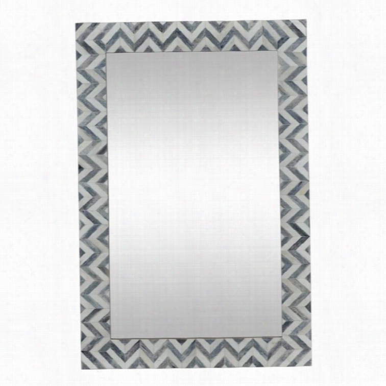 Rnewil Abscissa Mirror In Grey And Ivory