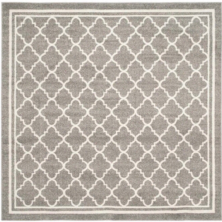 Safavieh Amherst Dark Grey Indoor Outdoor Rug - Square 5'