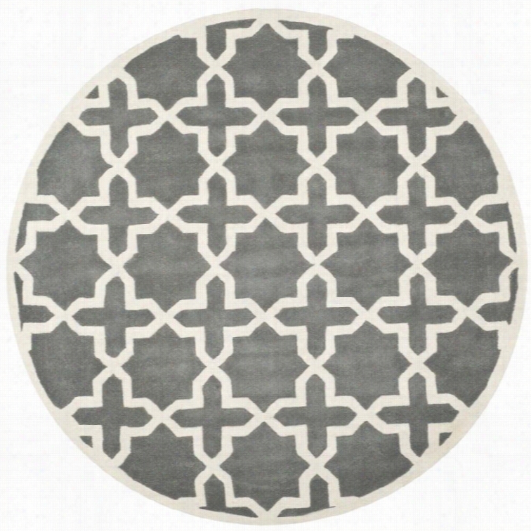 Safavieh Chatham Darkgrey Contemporary Rug - Round 7'