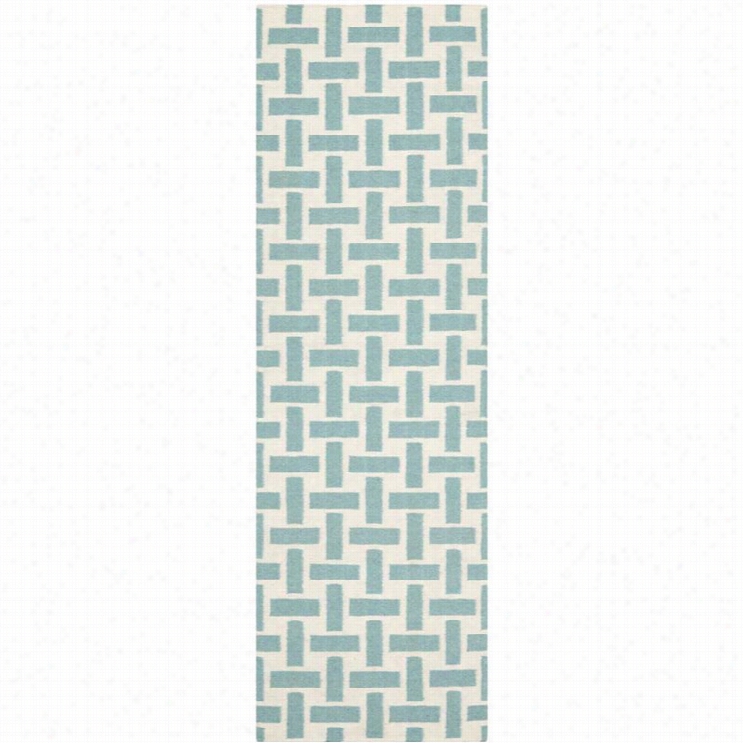 Safavieh Dhudries Turquoise Contemporary Rug - 2'6 X 12'