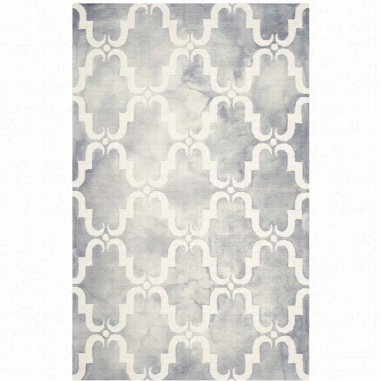 Szfavieh Dip Dyed Grey Contemporary Rug - 3' X 5'