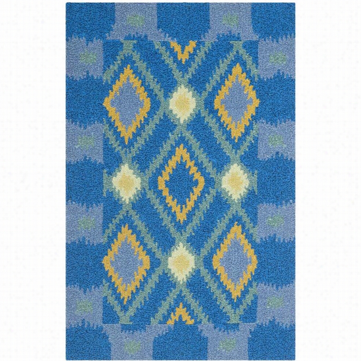 Saavieh Fur Seasons Indigo Indoor Outdoor Rug -  Runner 2 '6  X4'