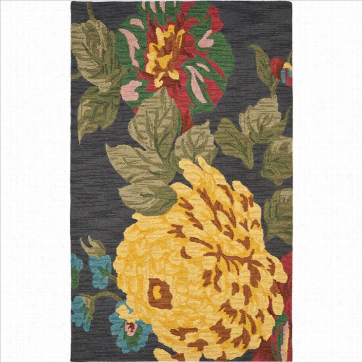 Safavieh Jardin Rectangle Rug In Black / Multi-8' X 10'