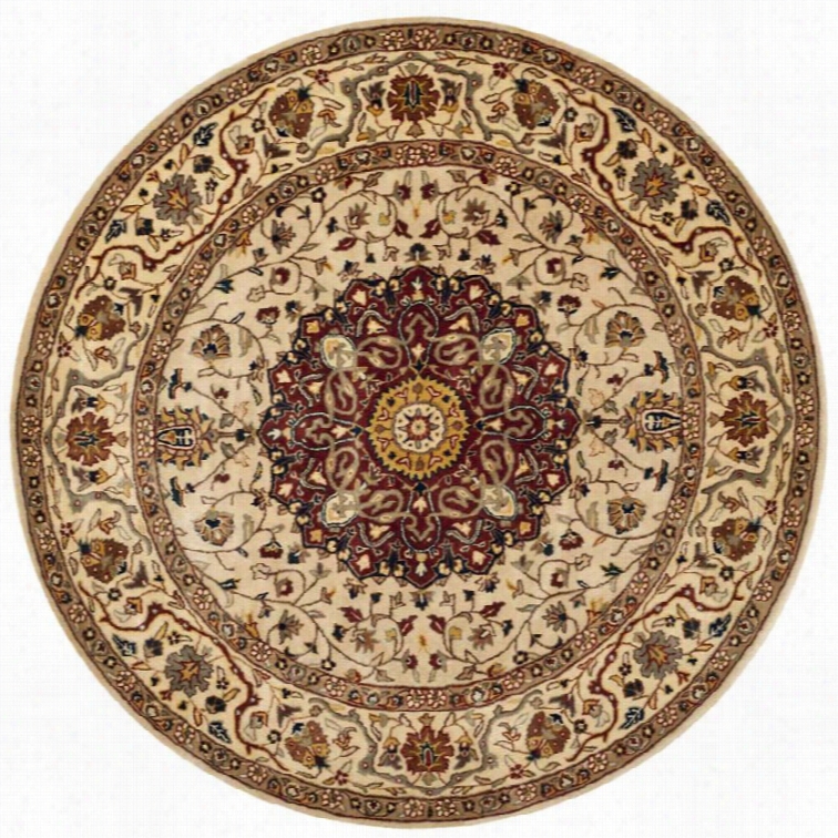 Safavieh Perskan Legend Round Rug In Ivory / Ivory