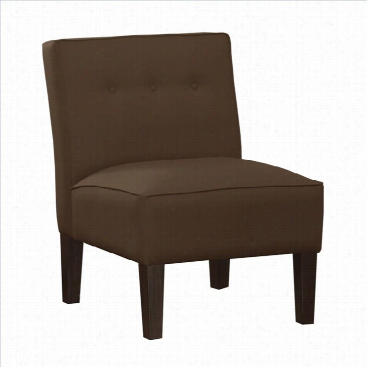 Skyline Furniture Upholstered Tufted Slipper Chair In Rown