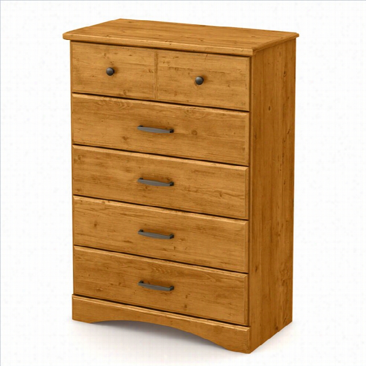 South Shore Cabana Five Drzwer Chest In Country Pine