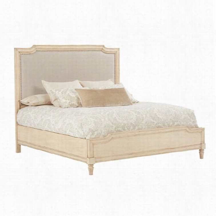 Stanley Furniure European Octtage California King Upholstered Bed In Vintagr White
