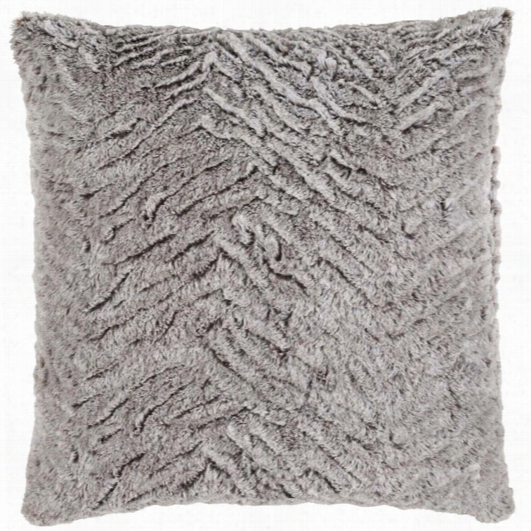 Surya Felina Down Fill 22 Square Pillow In Gray