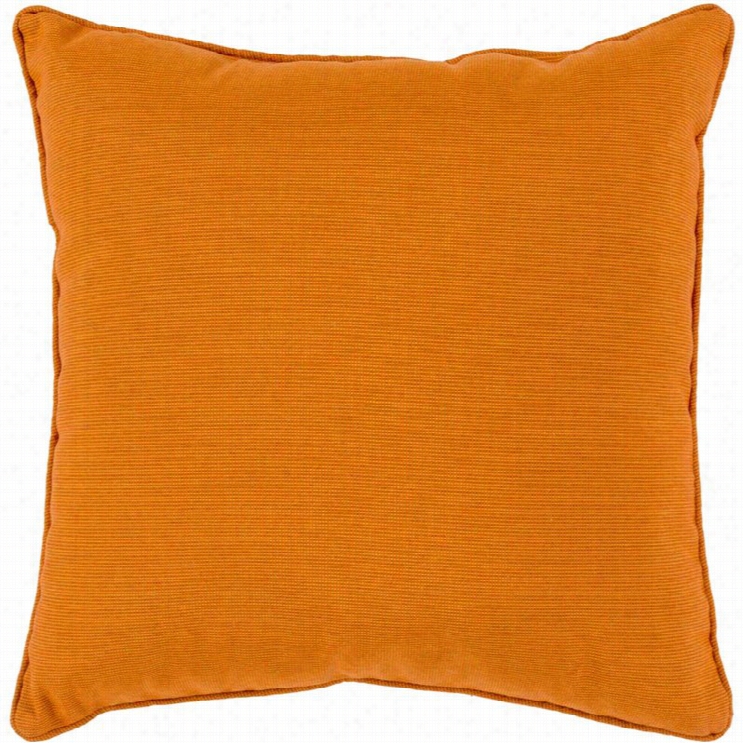 Surya Piper Poly Fil 16 Square Pillow In Orange