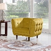 Diamond Sofa Venice Fabric Accent Chair in Yellow