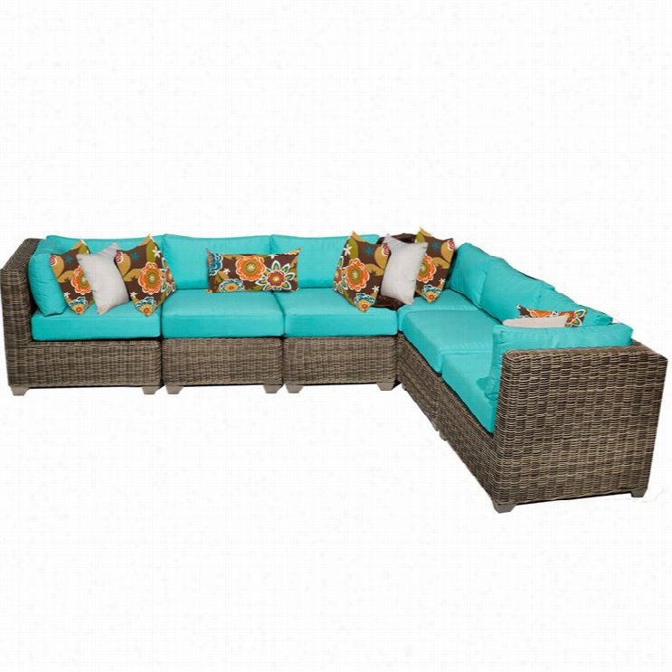 Tkc Cape  Cod 6 Piece Outdoor Wicker Sofa Set In Aruba