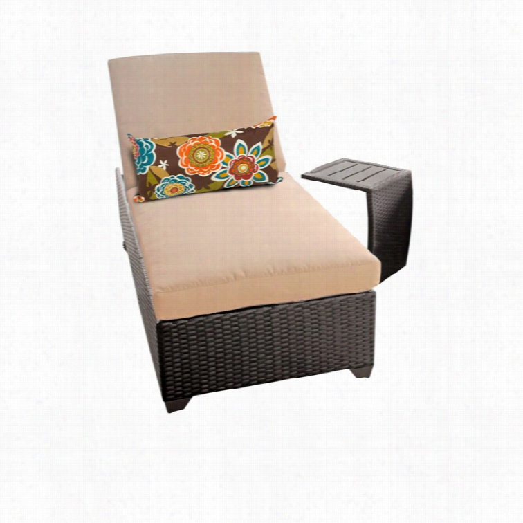 Tkc Classic Wickwr Patio Lounges With Sside Table In Wheat