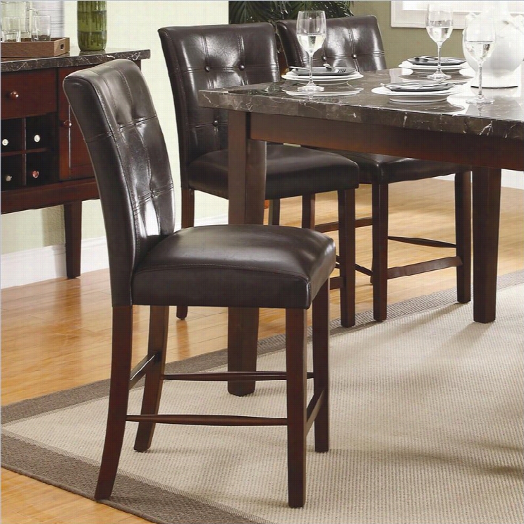 Trent Home Decatur Counter Height Dining Chair In Espre Sso (set Of 2)