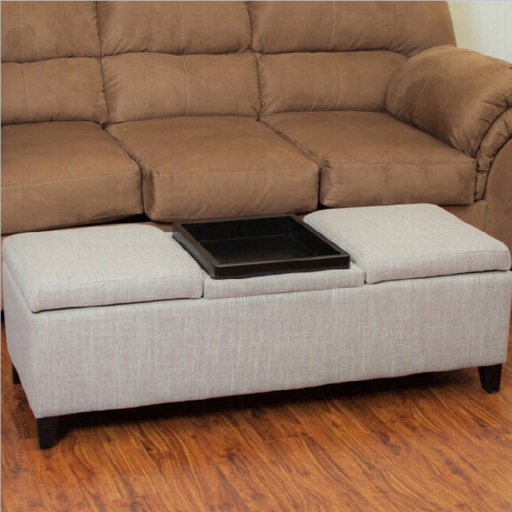 Trent Home Hank Ottoman In Chamois