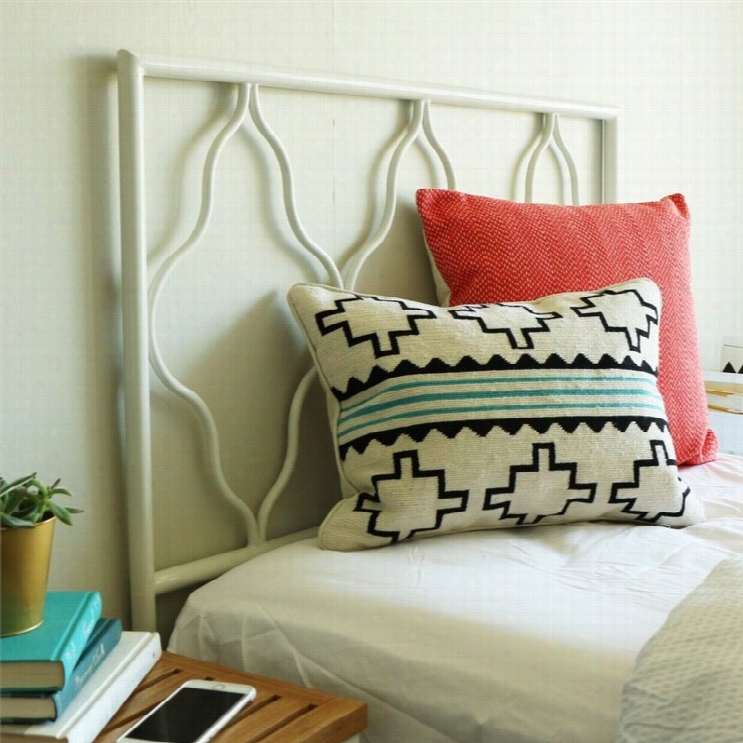 Walker Edison Moroccan Headboard In White