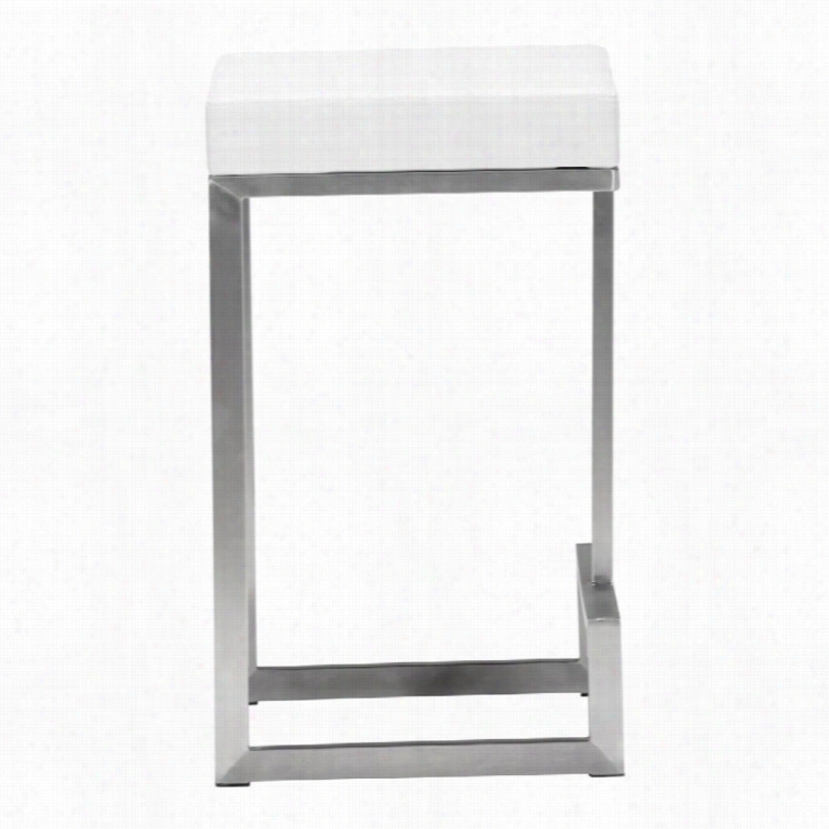 Zuo Darwen Modern Leatherette Counter Chair In White