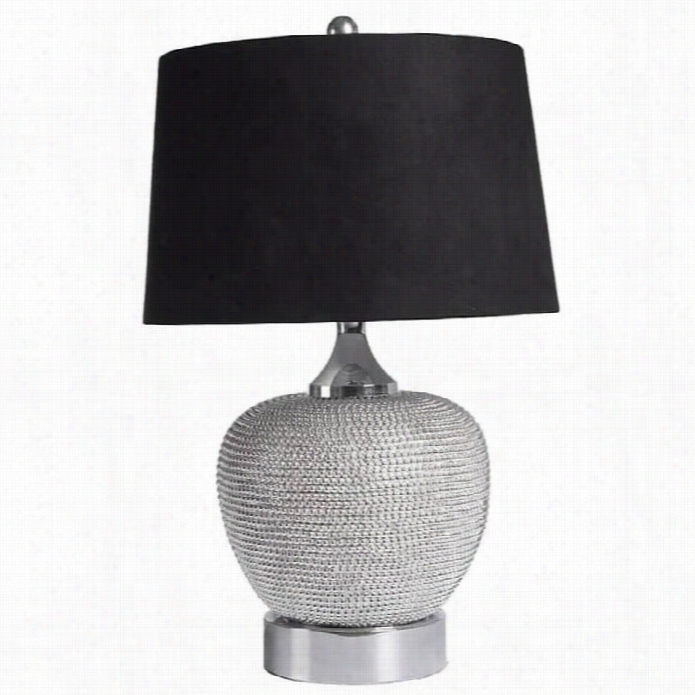 Abbyson Living Beaded Table Lamps In Silver