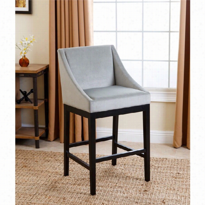 Abbyson Living Felix Curevd Bar Stool In Teal